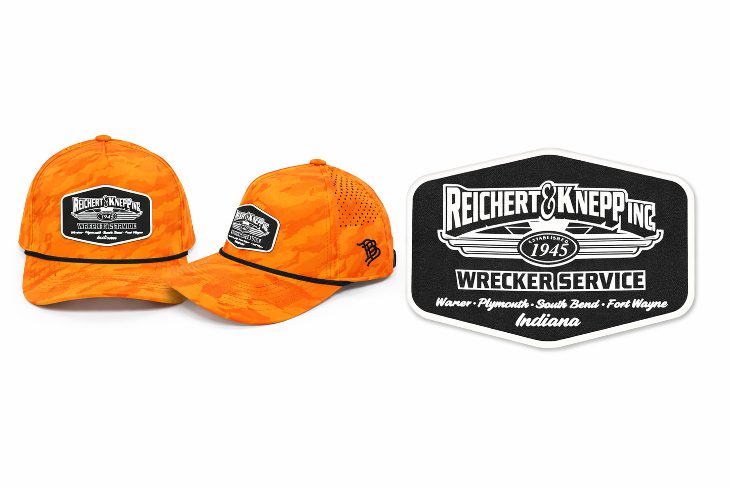 Orange Camo Branded Bills hat