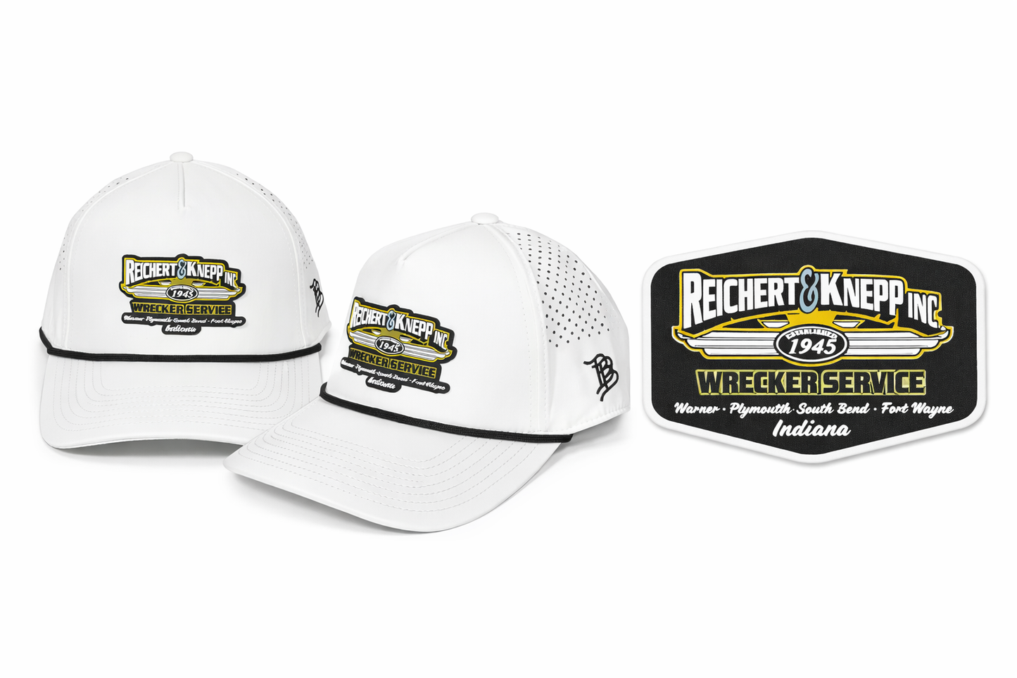 White Branded Bills performance hat.