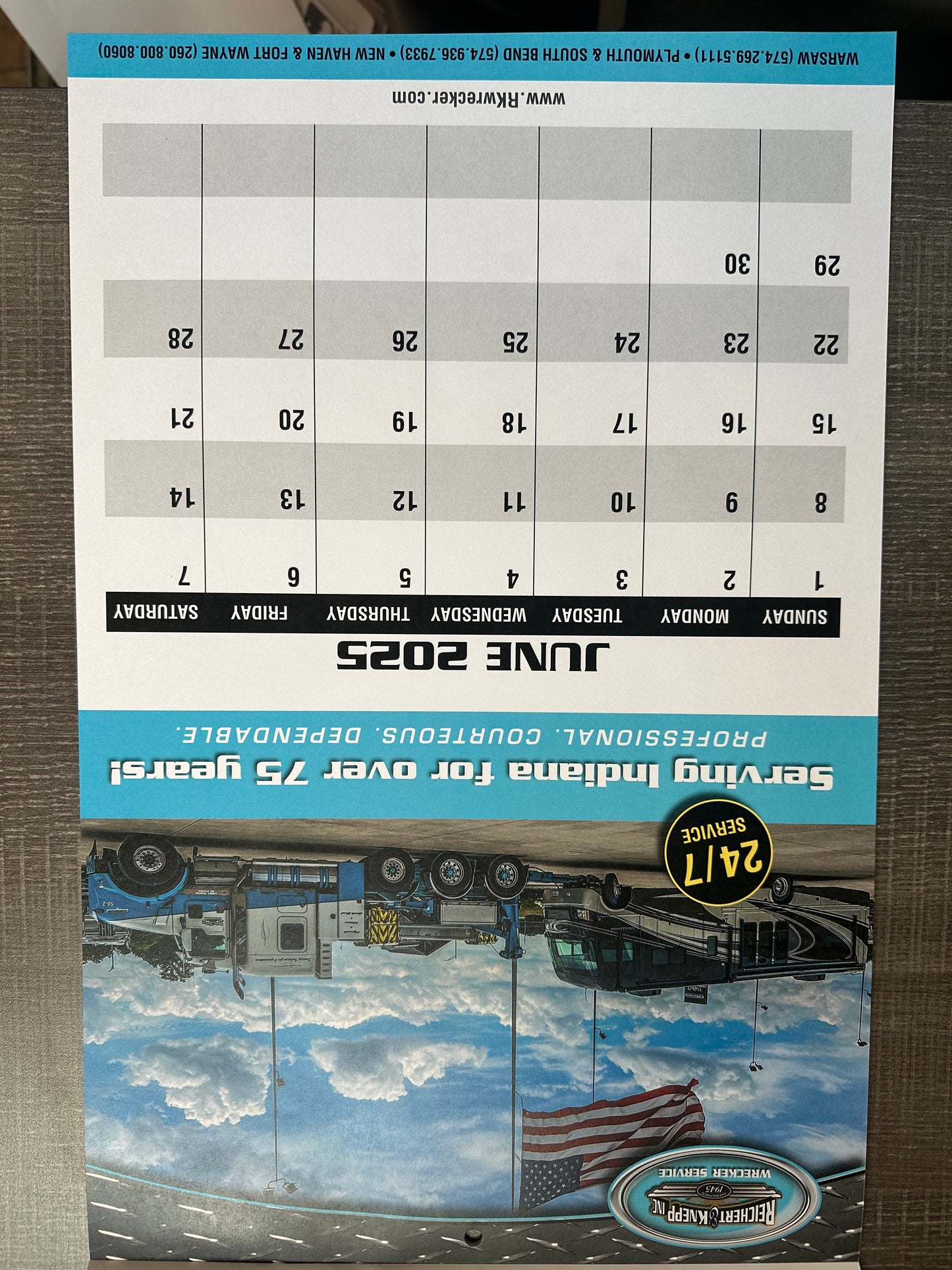 2025 Calendar Reichert & Knepp